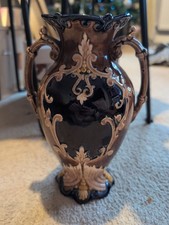 Majolica Vase Antique Floral