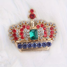 Elegant Crown Brooch