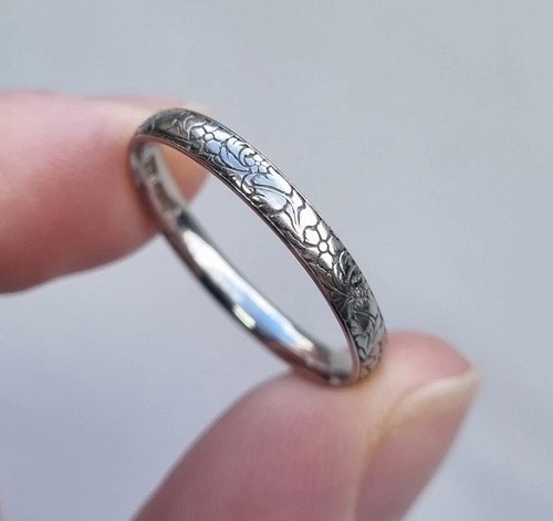 950 platinum hallmarked floral - platinum,