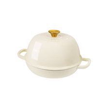 Cream Enamelled Cast Iron Dutch Oven Bread Pot - 5.6 Lite - 26cm, by Nuovva