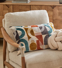 NEXT Hurley Teal Blue cut velvet Cushion BNWT