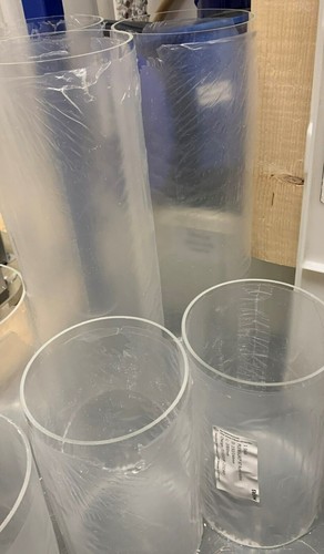 Clear acrylic perspex tube - clear,