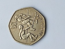 2011 olympic 50p coins hockey looks like pewter colour