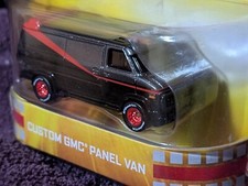 AWESOME W/QUALITY A-TEAM 1980'S TV SHOW CUSTOM GMC PANEL VAN  1:64 SCALE NOC 