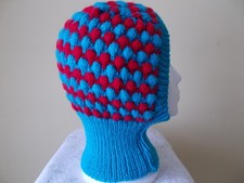 HAND KNITTED HANDMADE BALACLAVA WOMENS UNISEX ONE SIZE BALACLAVA HAT BN (L24)