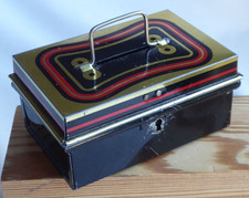 Vintage  DIBRO Metal Cash Box with Key 10cm Collectable C.B.2