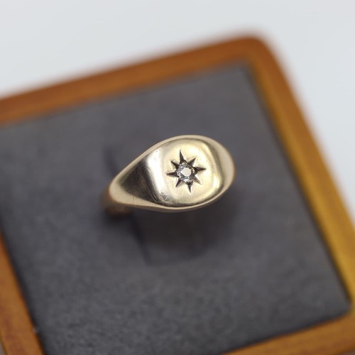Victorian 9ct gold diamond - victorian,