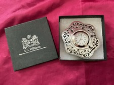 A E Williams Pewter Clock