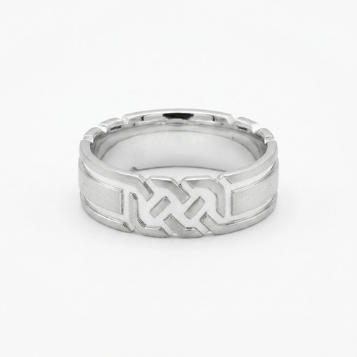 9ct white gold celtic knot - 9k,