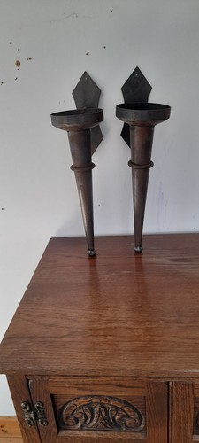 Metal wall sconce - wall, candle