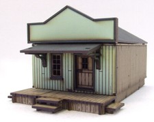 ACW WILD WEST - SIDE STREET BUILDING 1 - 28mm FULLY BUILT & PAINTED MDF BUILDING