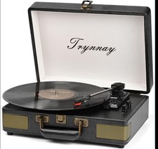  RECORD PLAYER 3 SPEED TURNTABLE BLUETOOTH PORTABLE SUITCASE VINYL PLAYER