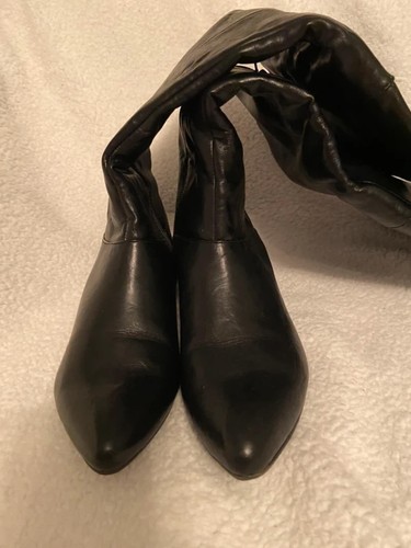 Barratts black leather flat - barratts,