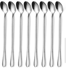 8 X Long Handle Teaspoons Tea