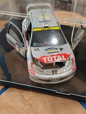 1/18 Peugeot 206 World Rally Car In Large 26cm X 17cm Display Case. Solido.