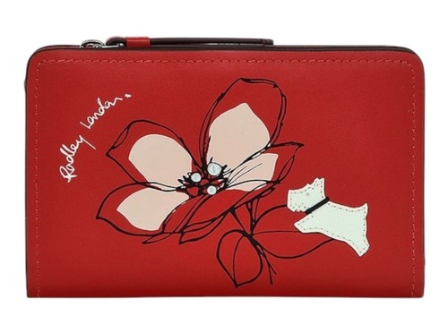 Radley red leather bifold - red,