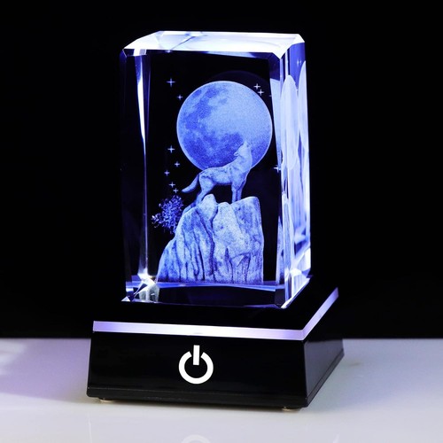 Crystal wolf ornaments - wolf,