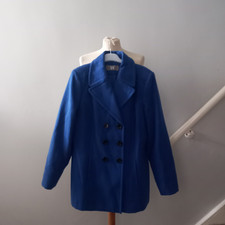 Women's BHS Woman Royal Blue Winter Coat Jacket Size UK Size 16