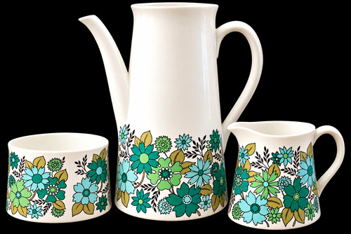 Elizabethan floral coffee pot - elizabethan,