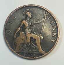 1899 Victorian One Penny Queen
