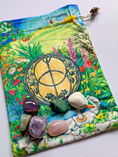 Tarot card velvet pouch crystal Pagan Wicca witch gift Chalice Well oracle deck