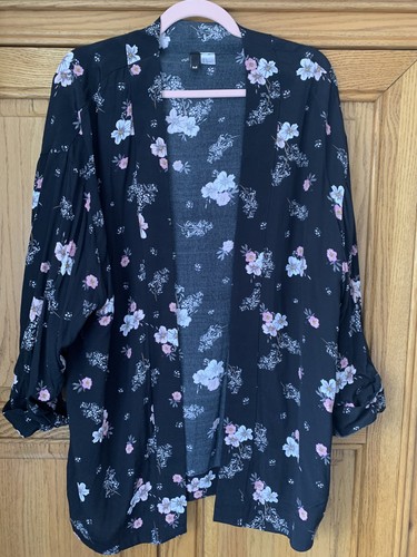 Floral open front kimono - h&m,