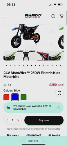 Riiroo motowizz 24v 250w - motowizz,