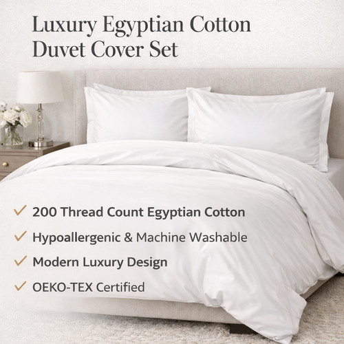 Luxury egyptian cotton duvet - egyptian,