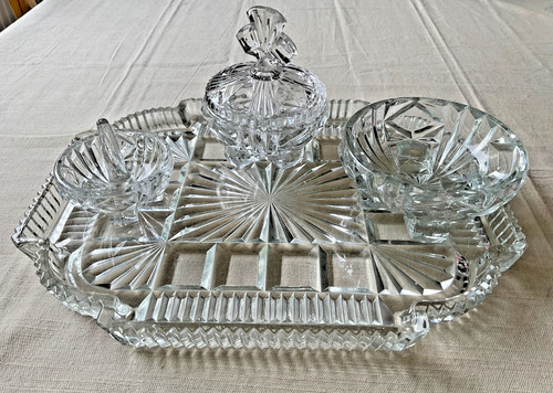 Vintage glass vanity - glass, or