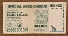 Zimbabwe banknote billion - zimbabwe, 25