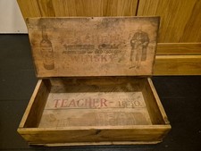 Vintage Teacher's Whisky Wooden Storage Box