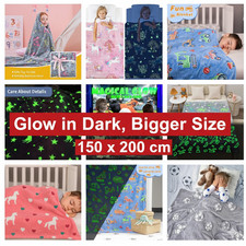 Glow dark kids blanket soft - dark,