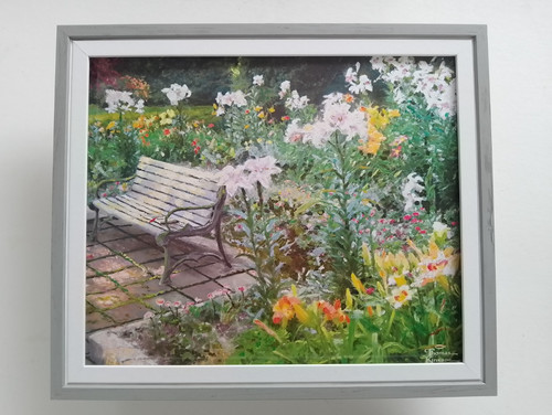 Thomas kinkade print garden - kinkade,