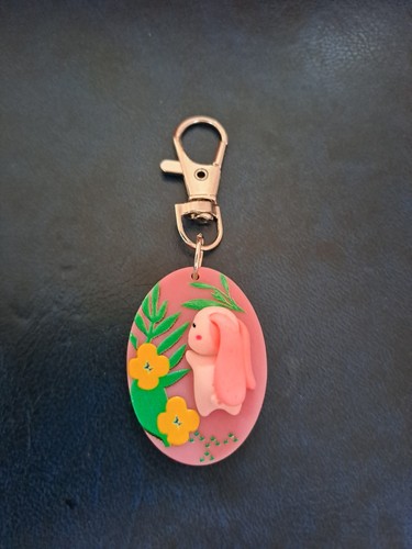 Easter bunny keyring - bunny,
