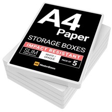 WestonBoxes Impact Resistant Slim A4 Sorting Boxes for A4 Paper & Card