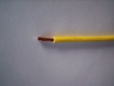 Electric cable (stranded singles) Yellow 1.5mm2 Sold per meter