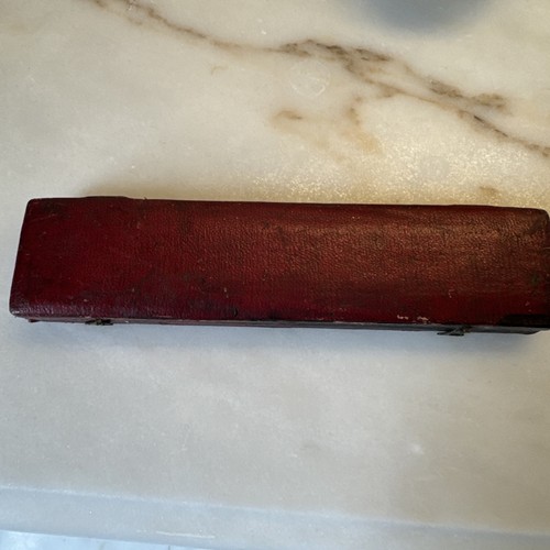 Antique red leather case - antique,