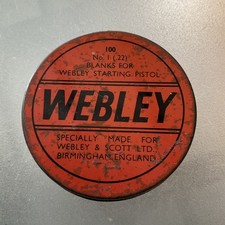 Vintage webley caps tin - 1,