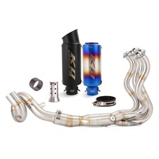 Full Exhaust System Link Pipe With Muffler Tips For Kawasaki Ninja ZX-6R ZX636