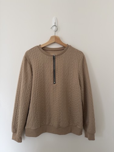 Women beige brown cable - beige/,