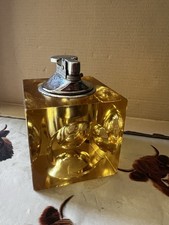 Large Amber Colour Glass Table