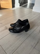 Rieker black leather zip up shoes, size 6 / 39. New. 