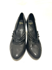 Camper  Women Mary Jane Black Leather Block Heel Preloved Shoes Uk 6