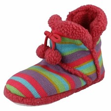 Girls Spot On Slip On Pom Pom