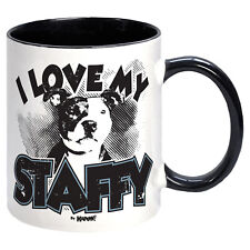 Staffy Staffordshire Bull Terrier Mug sketch Retro Novelty Gift Idea pet lovers
