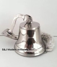 Antique Brass Wall Bell Nickel Vintage Ship School Pub Last Order Dinner Door 3"