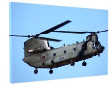 CHINOOK HELICOPTER MILITARY AIRCRAFT CANVAS PICTURE WALL ART 