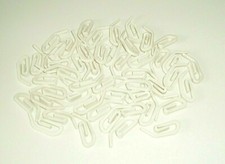 CURTAIN GLIDER / HOOKS x 49 - WHITE - PLASTIC - SPARE PARTS - NEW OTHER (B)