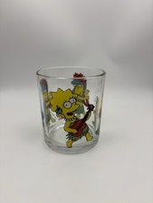 The Simpsons Vintage Nutella 2000 Collectable Glass Tumbler Hawaii Theme