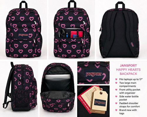 Jansport happy hearts large - jansport,